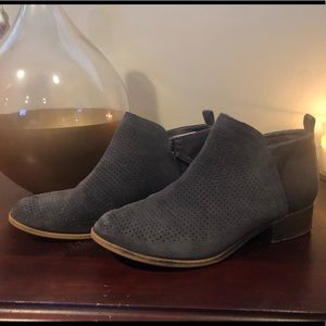 Toms grey perforated ankle boots